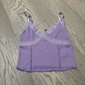 h&m purple tank top
